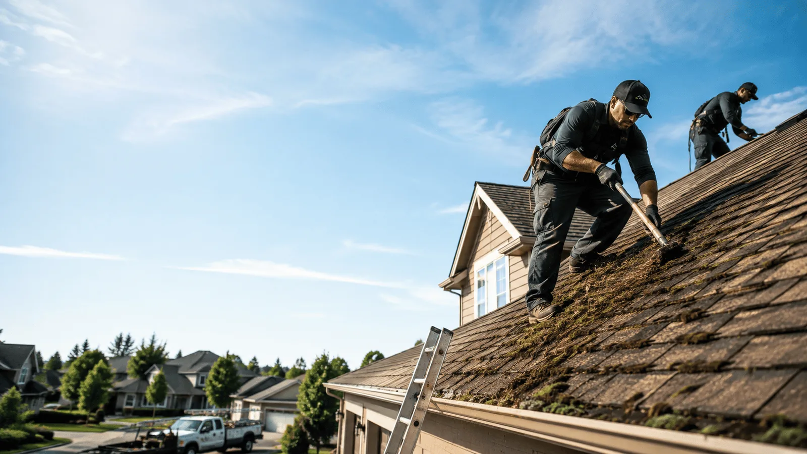 Roof Moss Removal in Lake Bluff, IL near me